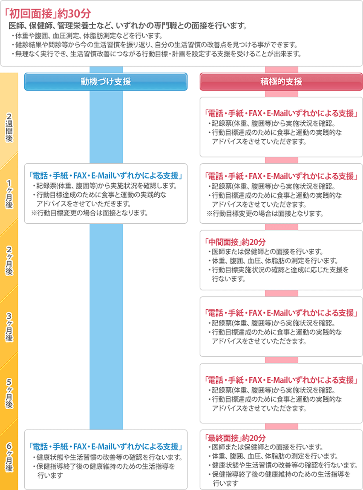 当検診センターの保健指導の流れ